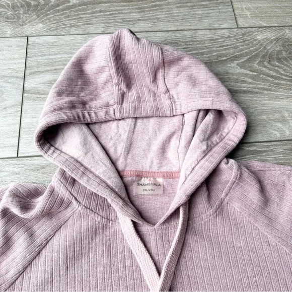 Shambhala Pink Waffle  Knit Sweatshirt Hoodie - Picture 5 of 15